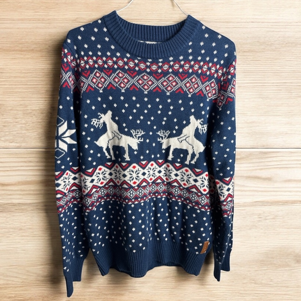 Tipsy Elves Humping  Reindeer XL Snowflake Ugly Merry Christmas Holiday Sweater